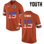 Youth Florida Gators #19 Caleb Sturgis NCAA Nike Orange USA Flag Fashion Authentic Stitched College Football Jersey FUE8662HL